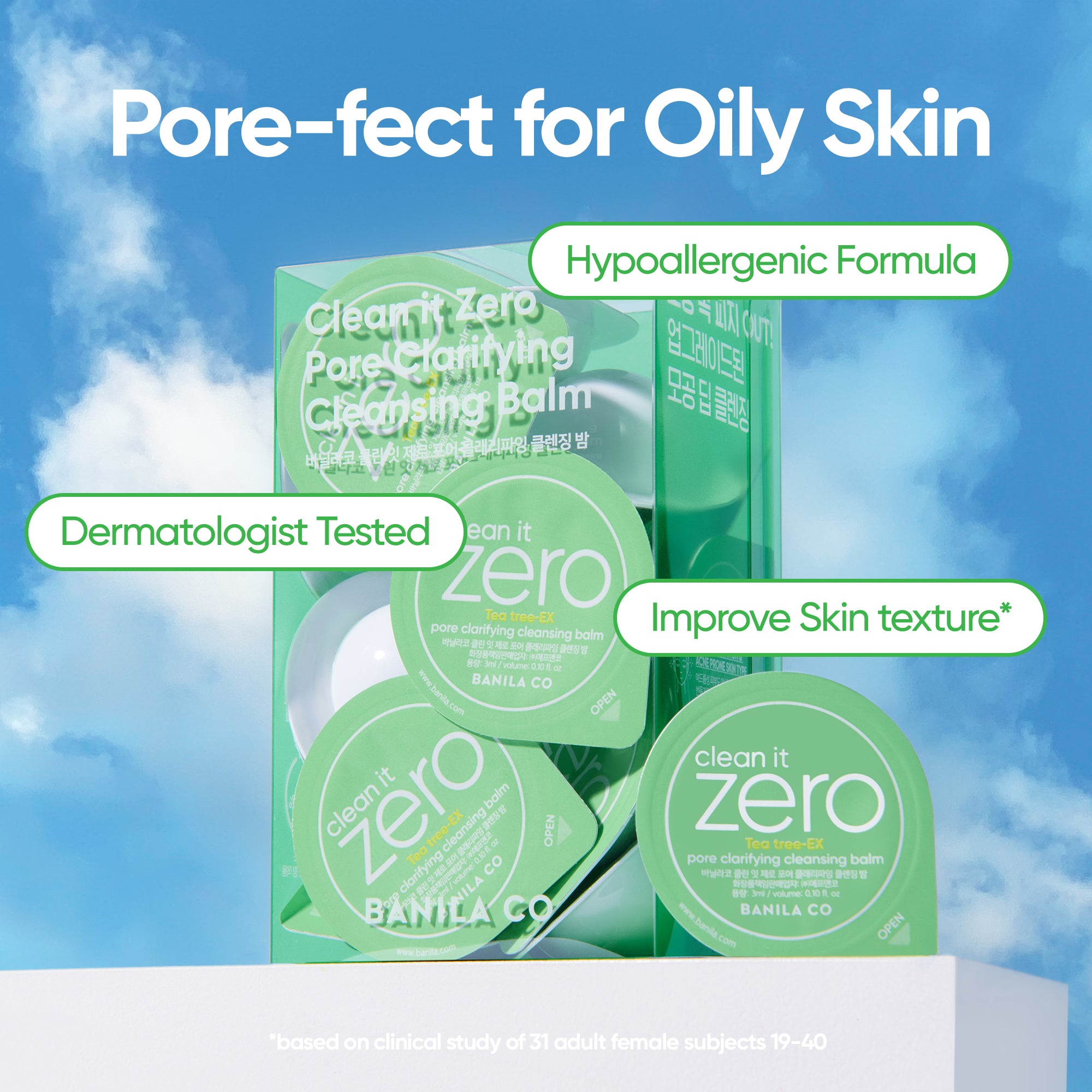 Clean it Zero Tea-Tree EX Pore Clarifying Cleansing Balm Travel Kit