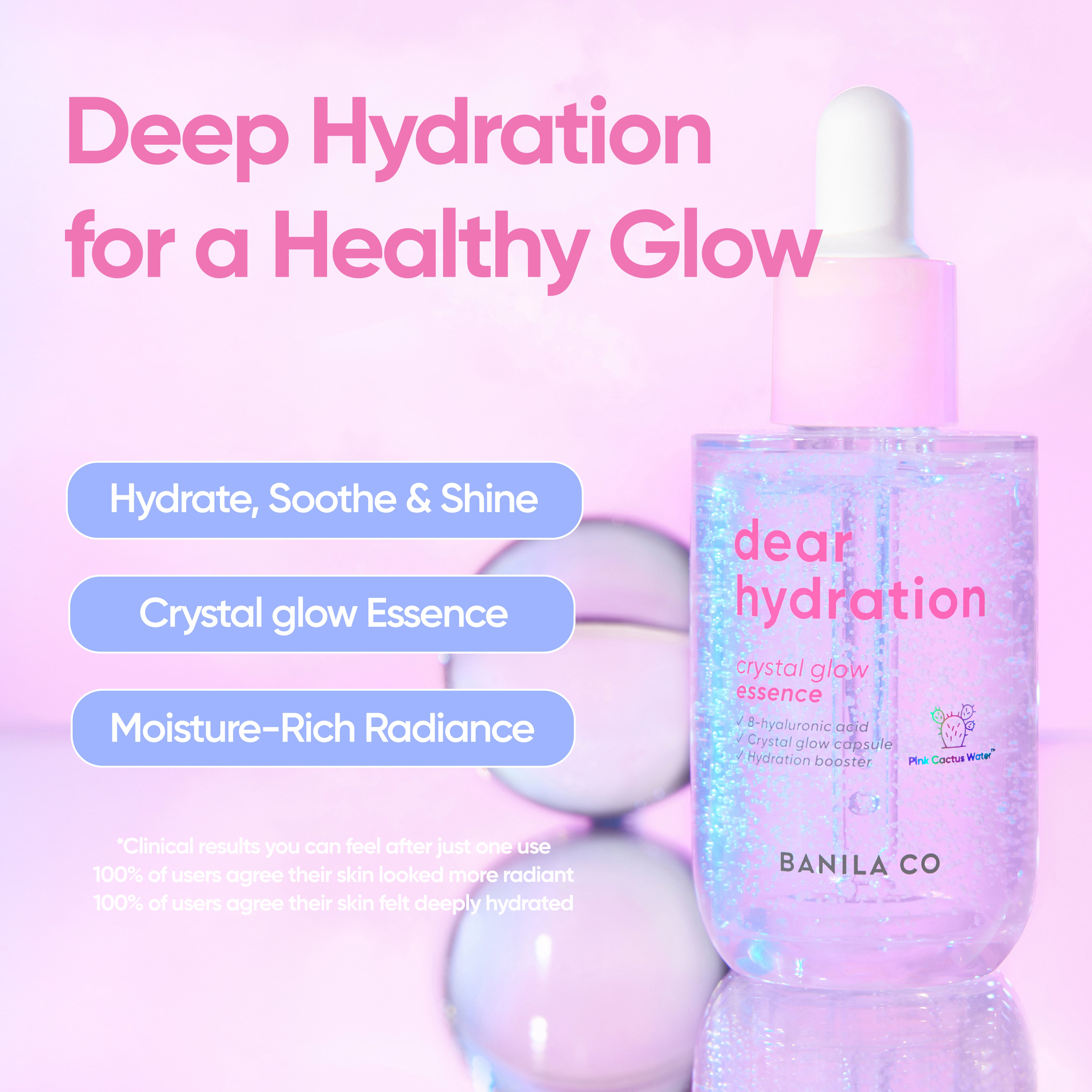 Dear Hydration Crystal Glow Essence | Glass Skin | Banila