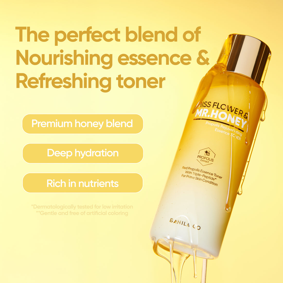 Miss Flower & Mr.Honey Propolis Rejuvenating Essence Toner
