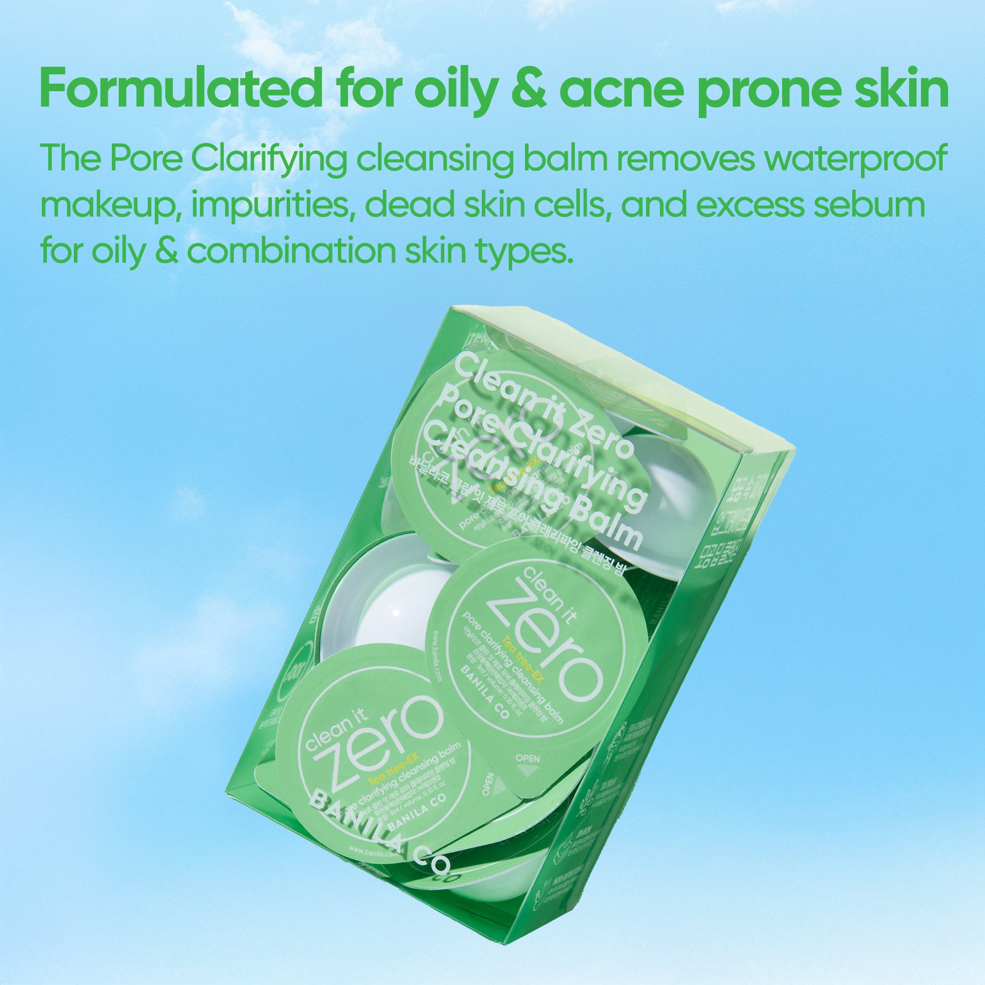 Clean it Zero Tea-Tree EX Pore Clarifying Cleansing Balm Travel Kit